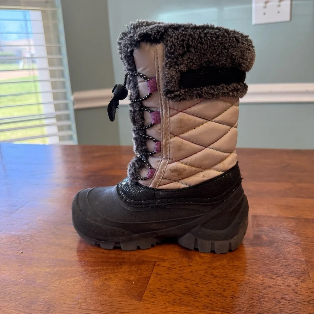 Kamik Kids Star 3 Winter Snow Boots Grey Purple Waterproof Insulated size 12